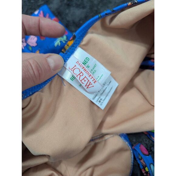 Dauphinette x J.Crew plunge one-piece swimsuit in cornucopia floral women's 8 - Picture 7 of 9